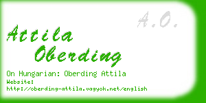 attila oberding business card